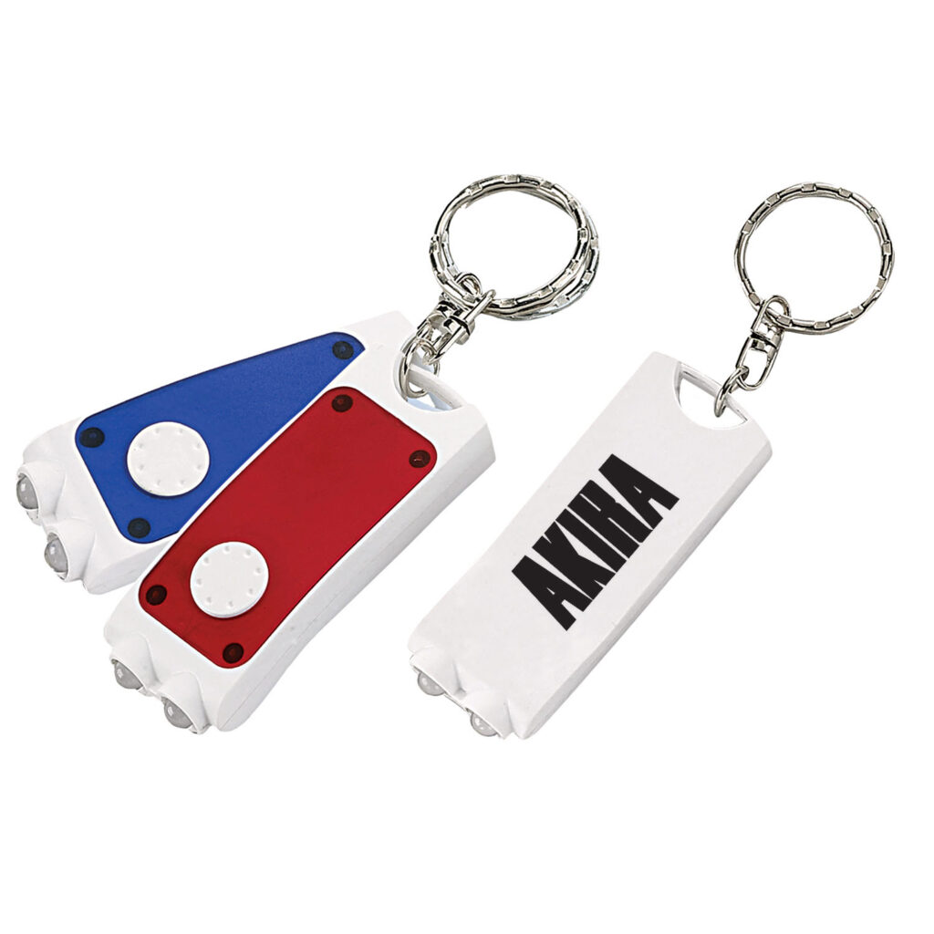 2LED - RECTANGULAR KEY RING FLASHLIGHT