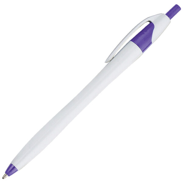 FLWR - WHITE BARREL EUROPEAN DESIGN BALLPOINT CLICK PEN - Image 5