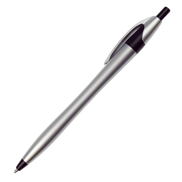 FLWS - SILVER BARREL EUROPEAN DESIGN BALLPOINT CLICK PEN - Image 2