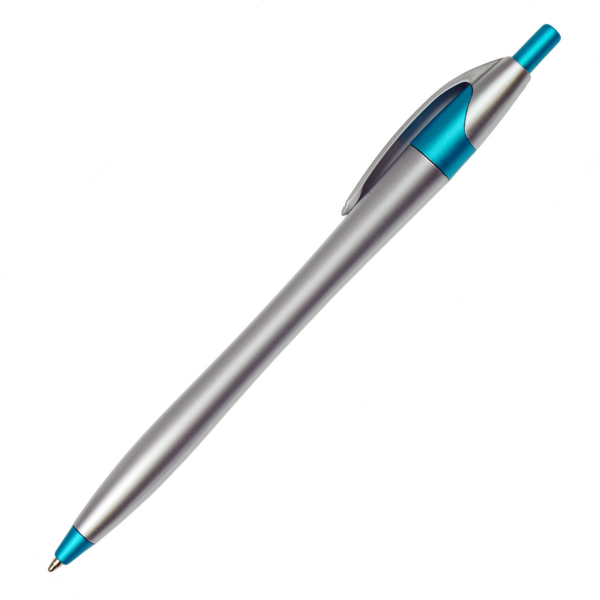 FLWS - SILVER BARREL EUROPEAN DESIGN BALLPOINT CLICK PEN - Image 3