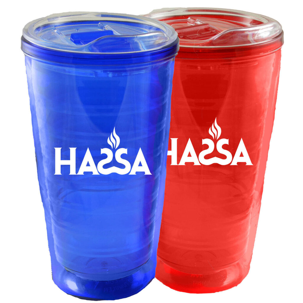 ISCP - 16/17 OZ. DOUBLE WALL TUMBLER W/ DUAL PURPOSE SNAP-ON LID
