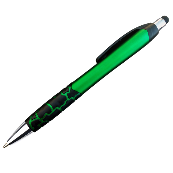 MCSP - MATTE BARREL BALLPOINT PEN W/ RUBBER GRIPS & STYLUS - Image 4