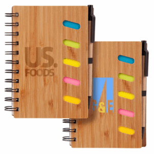 HCN2 - BAMBOO NOTEBOOK W/ PEN AND STICKY NOTES